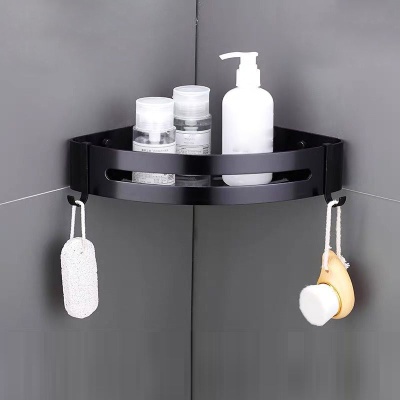 Modern Bathroom Accessory Kit Black Soap Dish Bath Shelf Bathroom Set