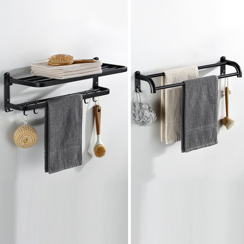 Modern Bathroom Hardware Black Paper Holder Bath Shelf Bathroom Accessory Kit