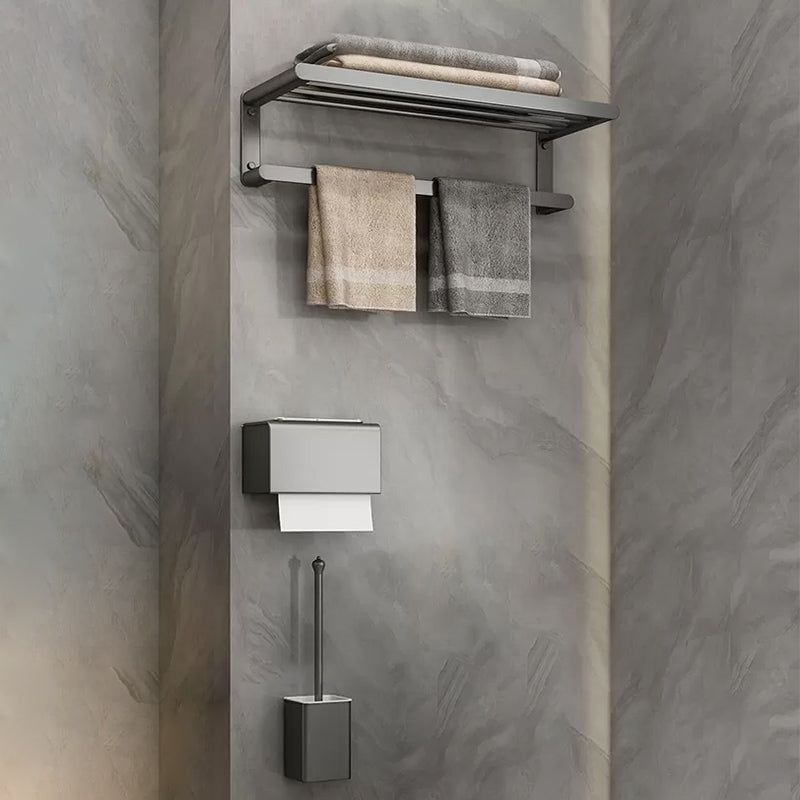 Matte Gray Bathroom Hardware Set Modern Bathroom Accessory Kit