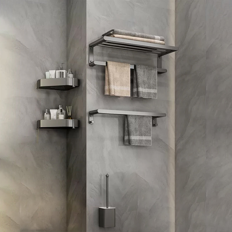 Matte Gray Bathroom Hardware Set Modern Bathroom Accessory Kit