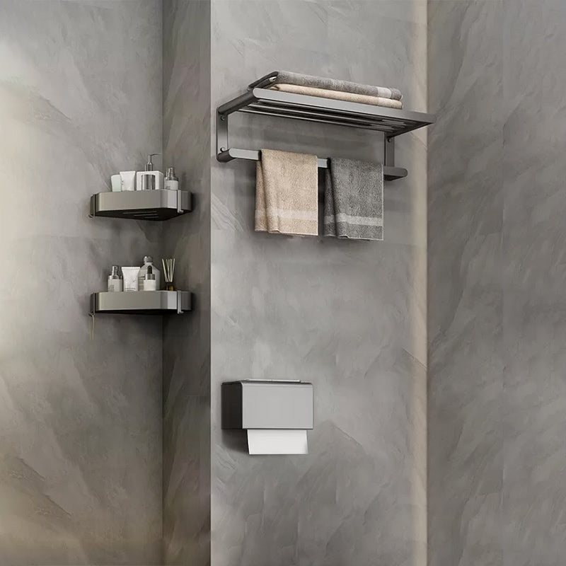 Matte Gray Bathroom Hardware Set Modern Bathroom Accessory Kit