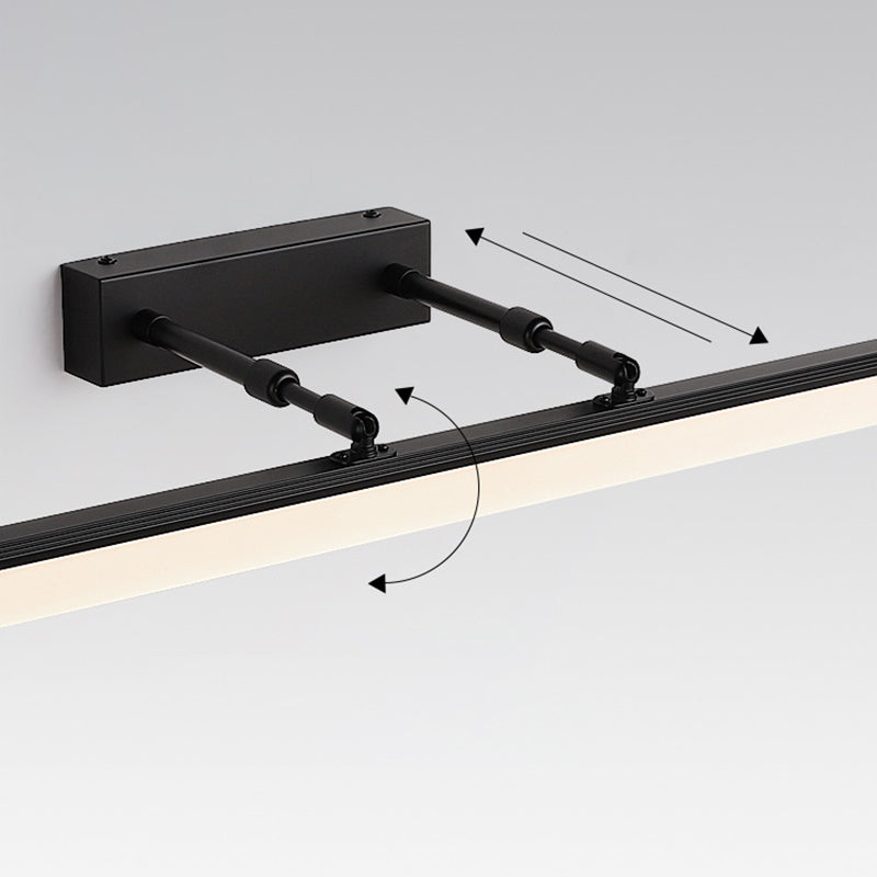 Single Black Finish Contemporary Vanity Light Linear LED Bath Bar Bathroom