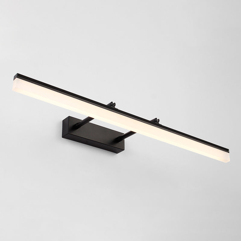 Single Black Finish Contemporary Vanity Light Linear LED Bath Bar Bathroom