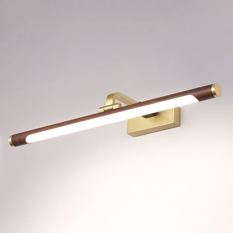 Brass Single Contemporary Bathroom Vanity Light Acrylic Bath Bar