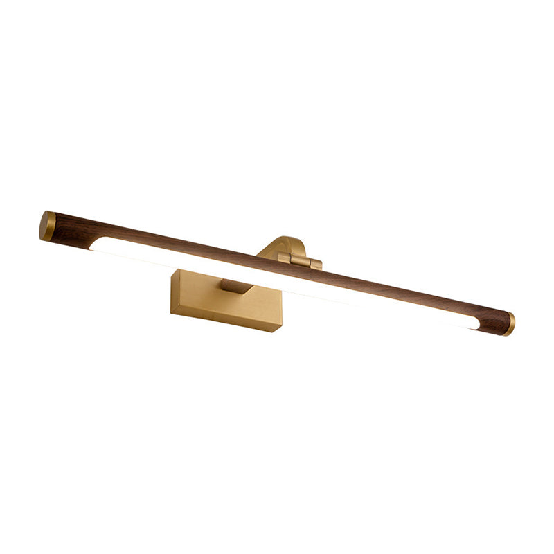 Brass Single Contemporary Bathroom Vanity Light Acrylic Bath Bar