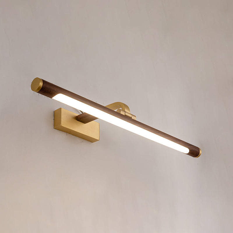 Brass Single Contemporary Bathroom Vanity Light Acrylic Bath Bar