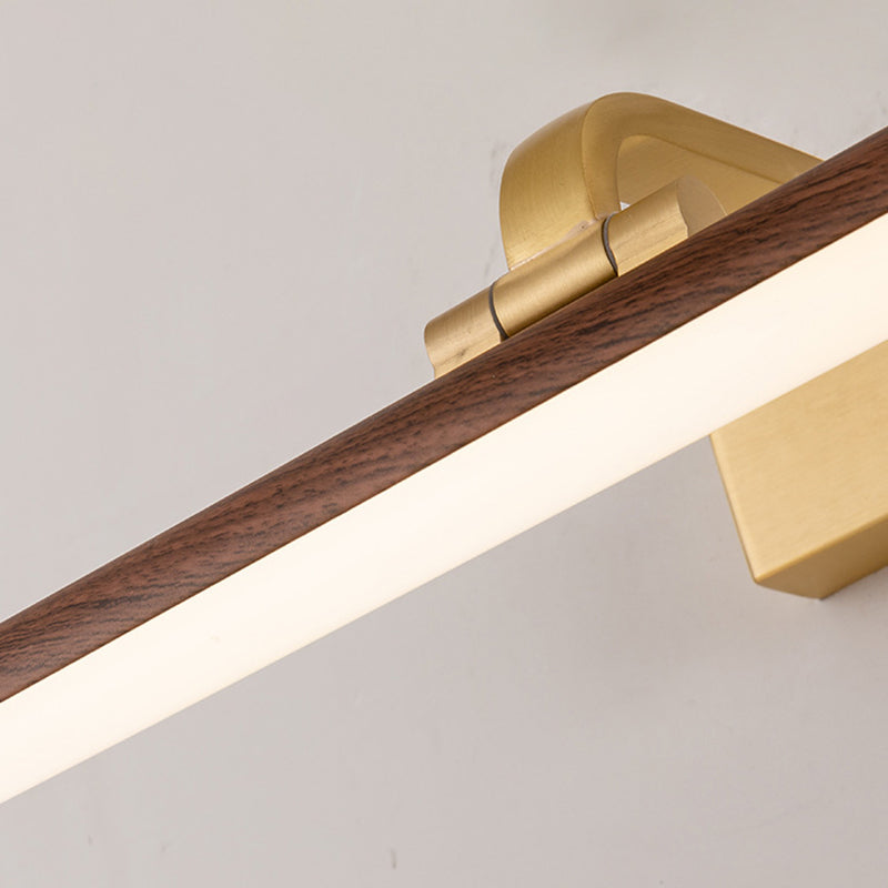 Brass Single Contemporary Bathroom Vanity Light Acrylic Bath Bar