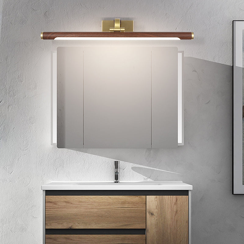 Brass Single Contemporary Bathroom Vanity Light Acrylic Bath Bar