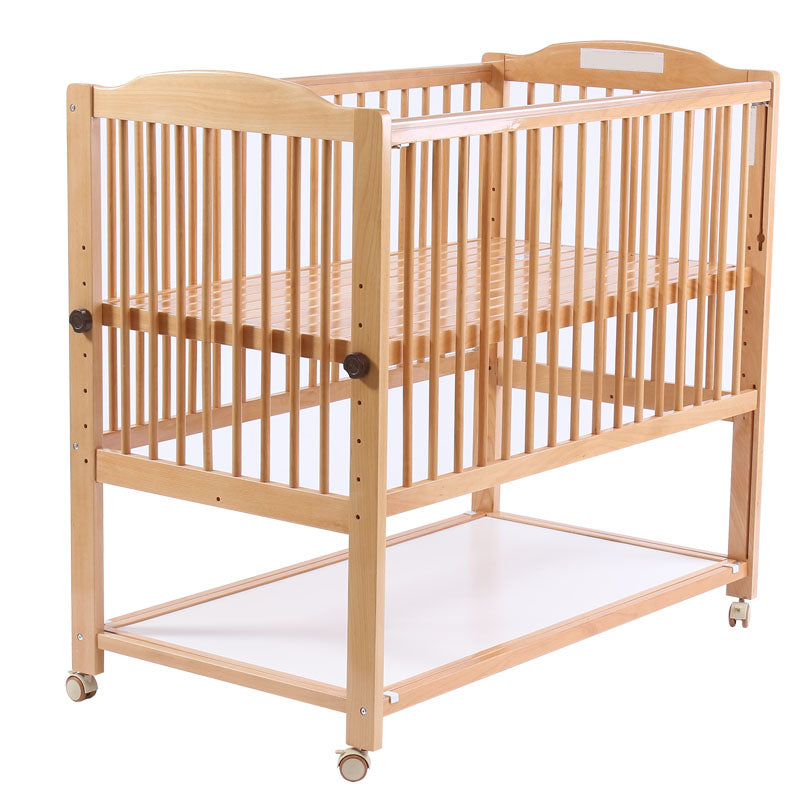 Light Wood Nursery Bed Under Crib Storage Beech Convertible Crib