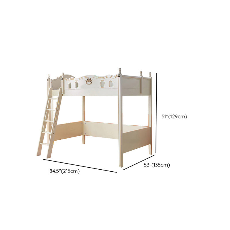 Stairway Loft Bed Mattress Included No Theme Bunk Bed with Guardrail