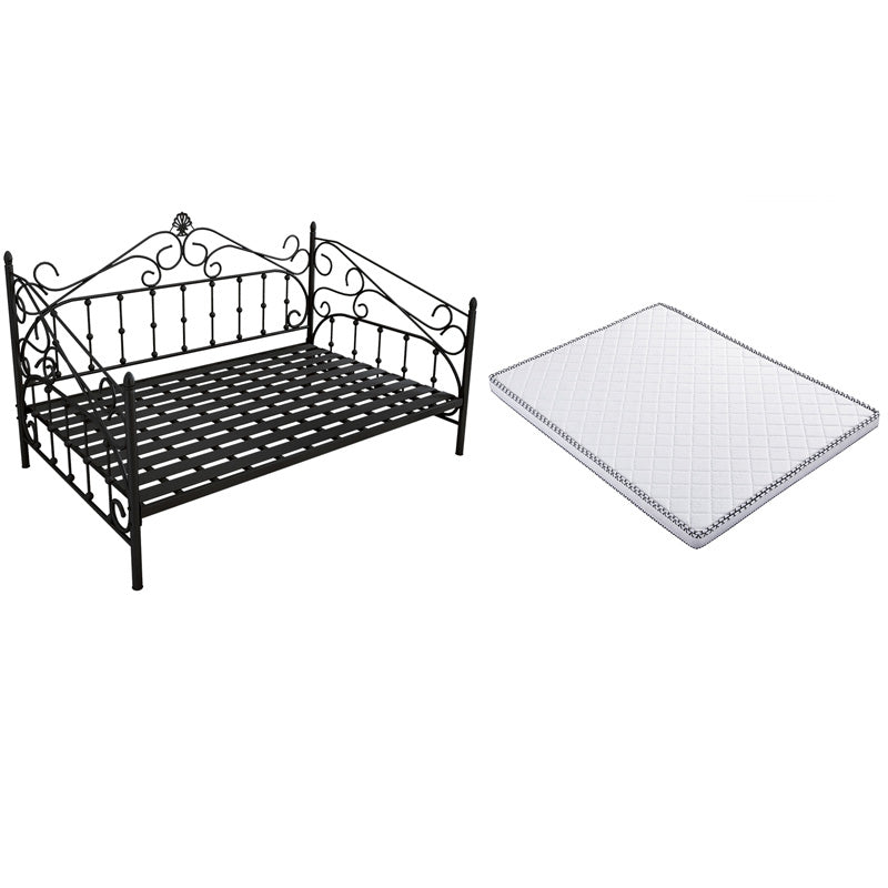 Modern Metal Toddler Bed Mattress Included Kids Bed with Guardrail