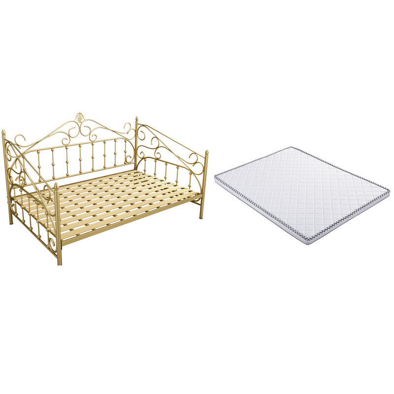 Modern Metal Toddler Bed Mattress Included Kids Bed with Guardrail