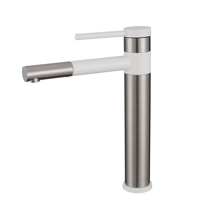 Modern Vessel Sink Faucet Stainless Steel Single Handle Low Arc Retractable Vessel Faucet