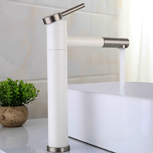 Modern Vessel Sink Faucet Stainless Steel Single Handle Low Arc Retractable Vessel Faucet