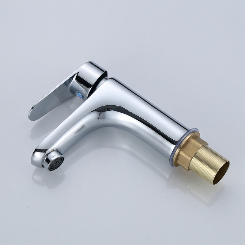 Modern Sink Faucet Solid Color Brass Basin Lavatory Faucet for Bathroom