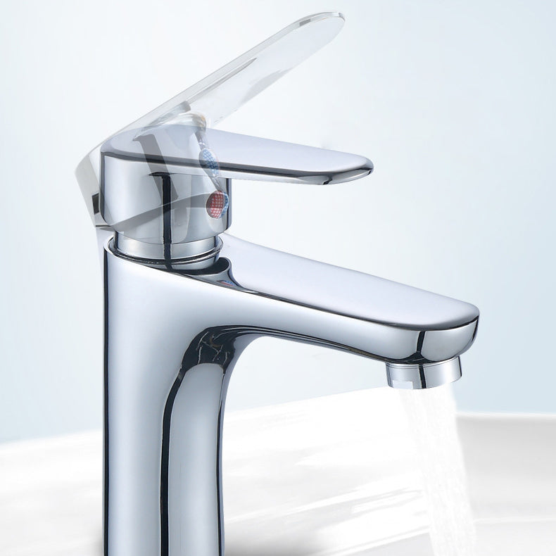 Modern Sink Faucet Solid Color Brass Basin Lavatory Faucet for Bathroom