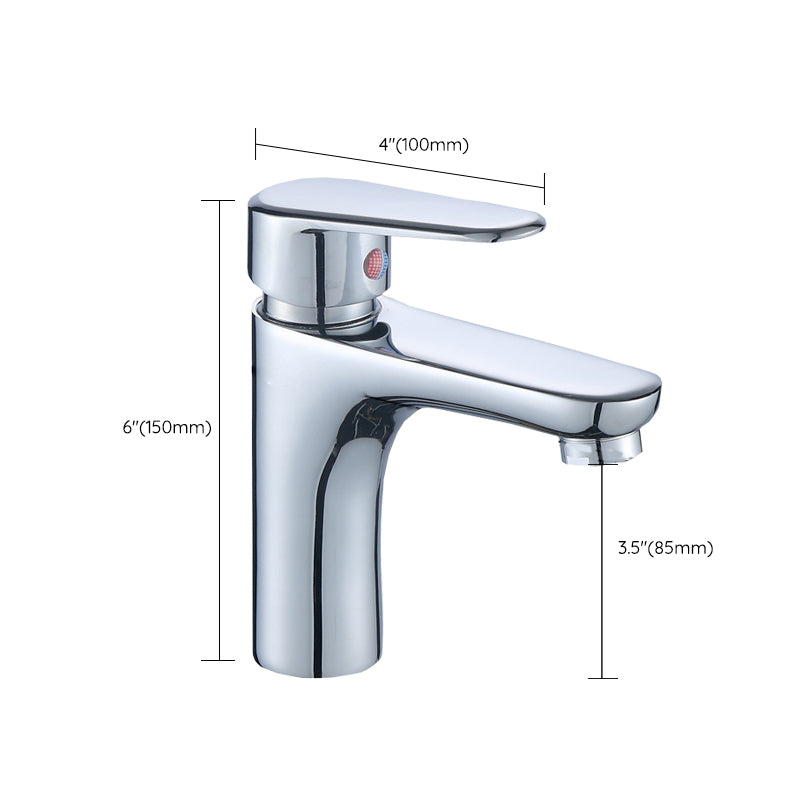 Modern Sink Faucet Solid Color Brass Basin Lavatory Faucet for Bathroom