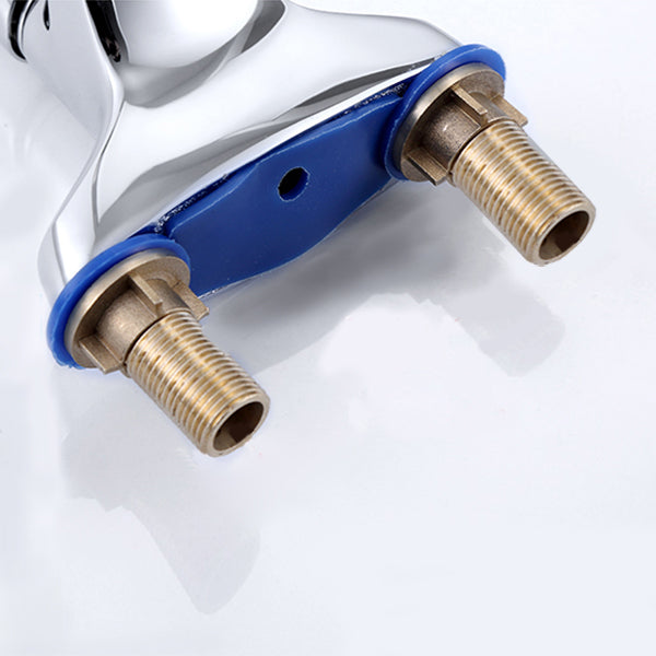 High-Arc Swivel Faucet Two Handles Brass Vessel Faucet for Bathroom