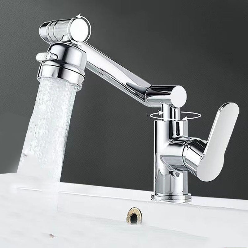 Modern Vessel Sink Faucet Stainless Steel Lever Handle Low Arc Vessel Faucet