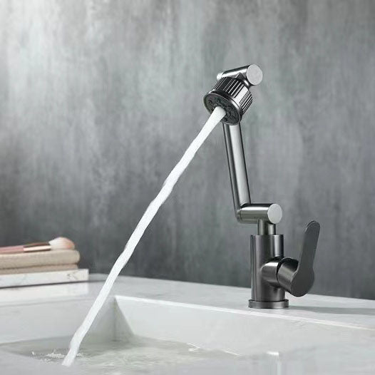 Modern Vessel Sink Faucet Stainless Steel Lever Handle Low Arc Vessel Faucet