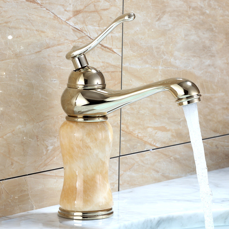 Luxury Vessel Faucet Brass Lever Handles Low Arc Basin Lavatory Faucet