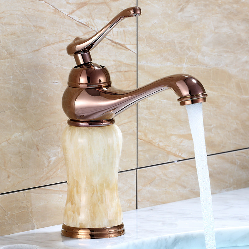 Luxury Vessel Faucet Brass Lever Handles Low Arc Basin Lavatory Faucet