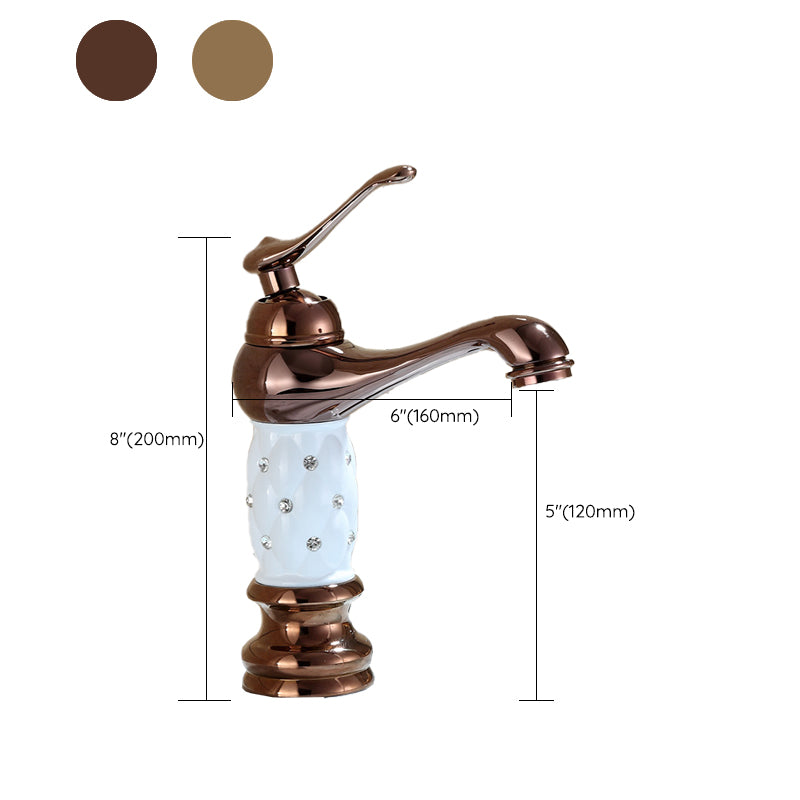 Luxury Vessel Faucet Brass Lever Handles Low Arc Basin Lavatory Faucet