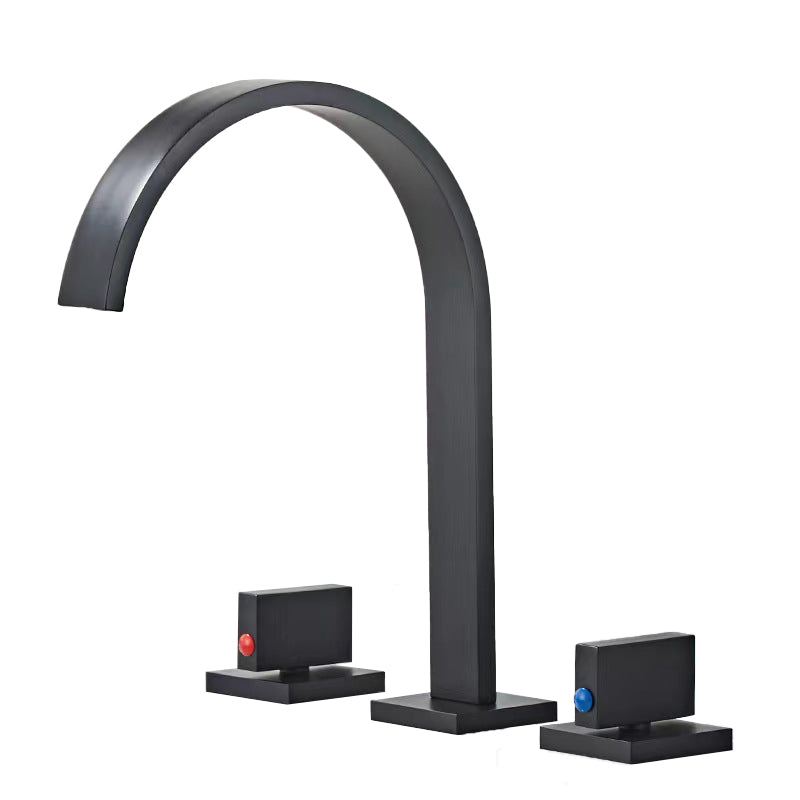 Modern Style Faucet Widespread Faucets with Double Cross Handles