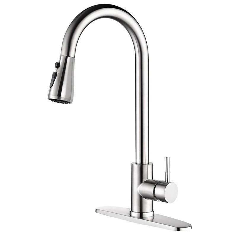 Pull Down Kitchen Standard Faucet Single Handle Faucet with Pull Out Sprayer