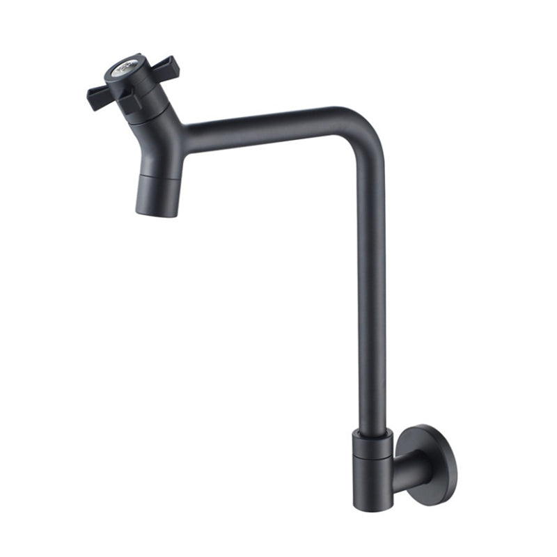 Black and Silver Faucets 1-Handle and 1-Hole Single Level Stainless Steel Bar Faucet