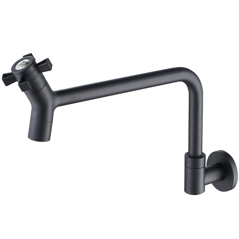 Black and Silver Faucets 1-Handle and 1-Hole Single Level Stainless Steel Bar Faucet