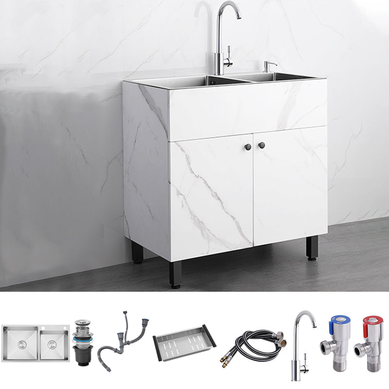 Modern Style Kitchen Sink Stainless Steel All-in-one Kitchen Sink with Storage Box