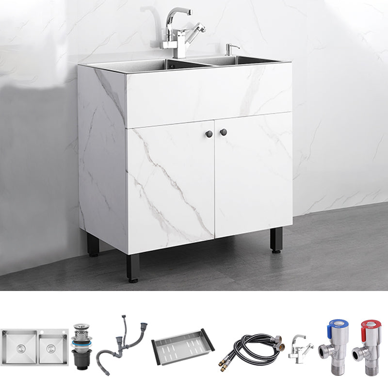 Modern Style Kitchen Sink Stainless Steel All-in-one Kitchen Sink with Storage Box