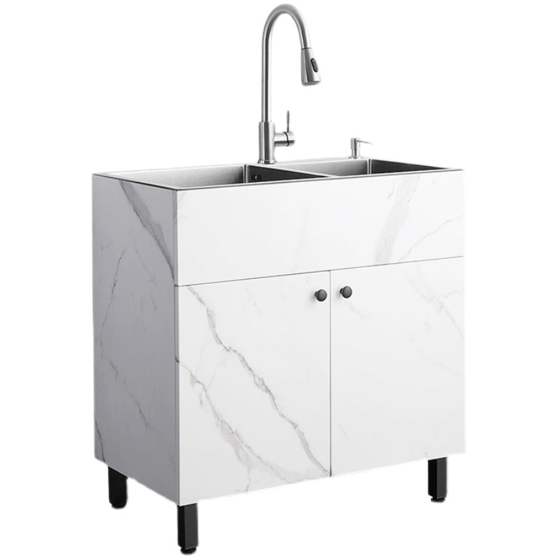 Modern Style Kitchen Sink Stainless Steel All-in-one Kitchen Sink with Storage Box