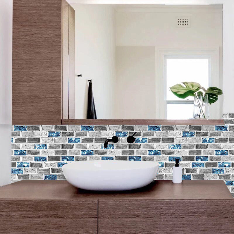 Peel and Stick Wall Tile Water Resistant Rectangle PVC Peel & Stick Subway Tile