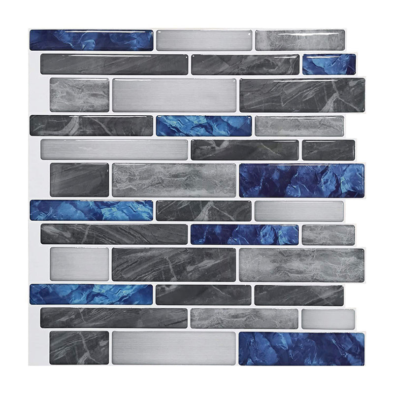 Peel and Stick Wall Tile Water Resistant Rectangle PVC Peel & Stick Subway Tile