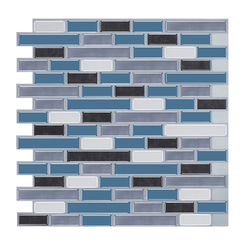 Peel and Stick Wall Tile Water Resistant Rectangle PVC Peel & Stick Subway Tile