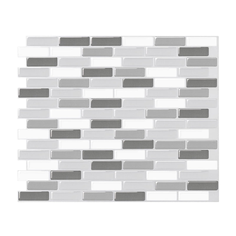 Peel and Stick Wall Tile PVC Rectangle Peel and Stick Subway Wall Tile for Kitchen