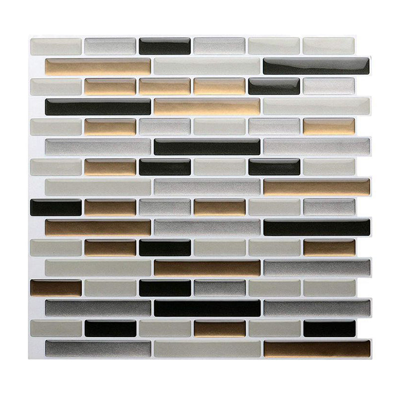 Peel and Stick Wall Tile PVC Rectangle Peel and Stick Subway Wall Tile for Kitchen