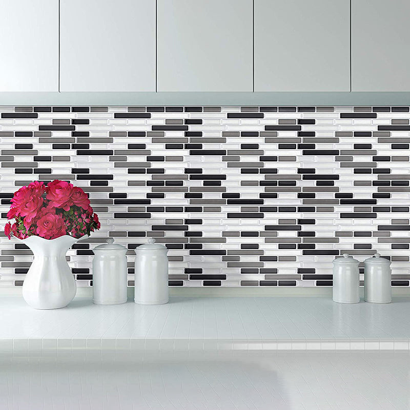 Peel and Stick Wall Tile PVC Rectangle Peel and Stick Subway Wall Tile for Kitchen