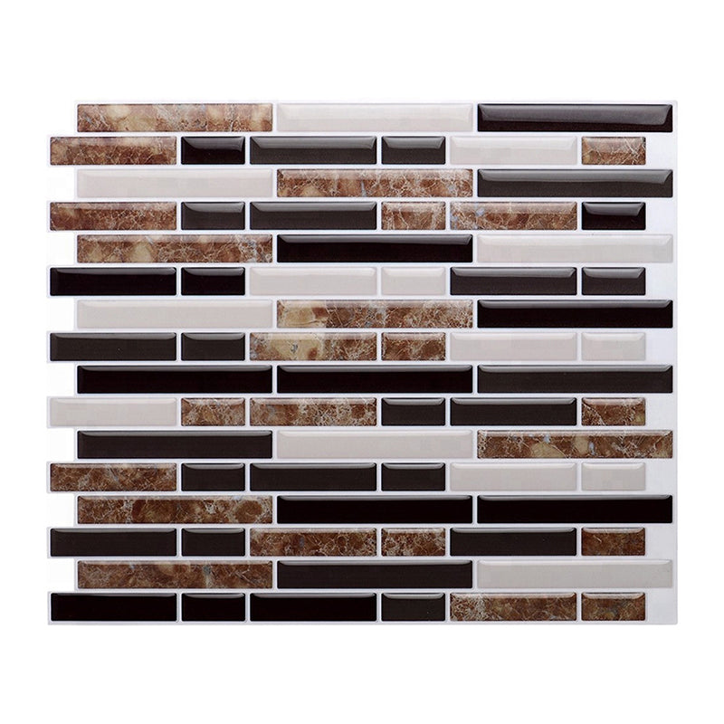 Peel and Stick Wall Tile PVC Rectangle Peel and Stick Subway Wall Tile for Kitchen