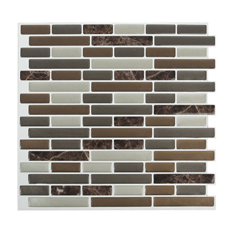 Peel and Stick Wall Tile PVC Rectangle Peel and Stick Subway Wall Tile for Kitchen