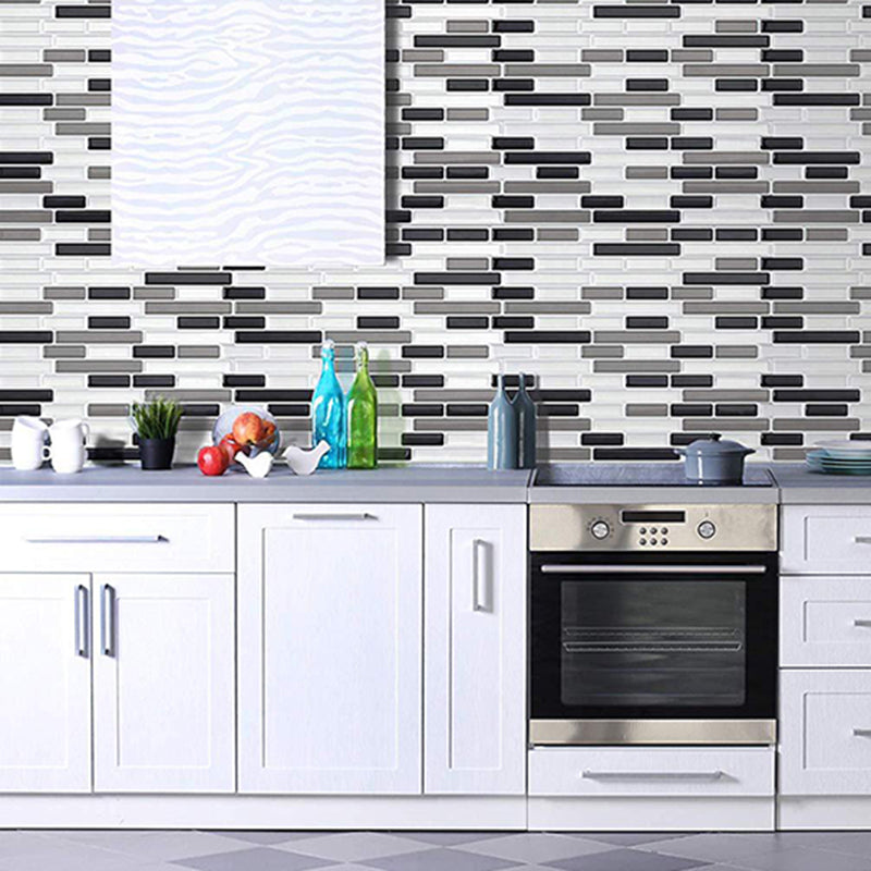 Peel and Stick Wall Tile PVC Rectangle Peel and Stick Subway Wall Tile for Kitchen