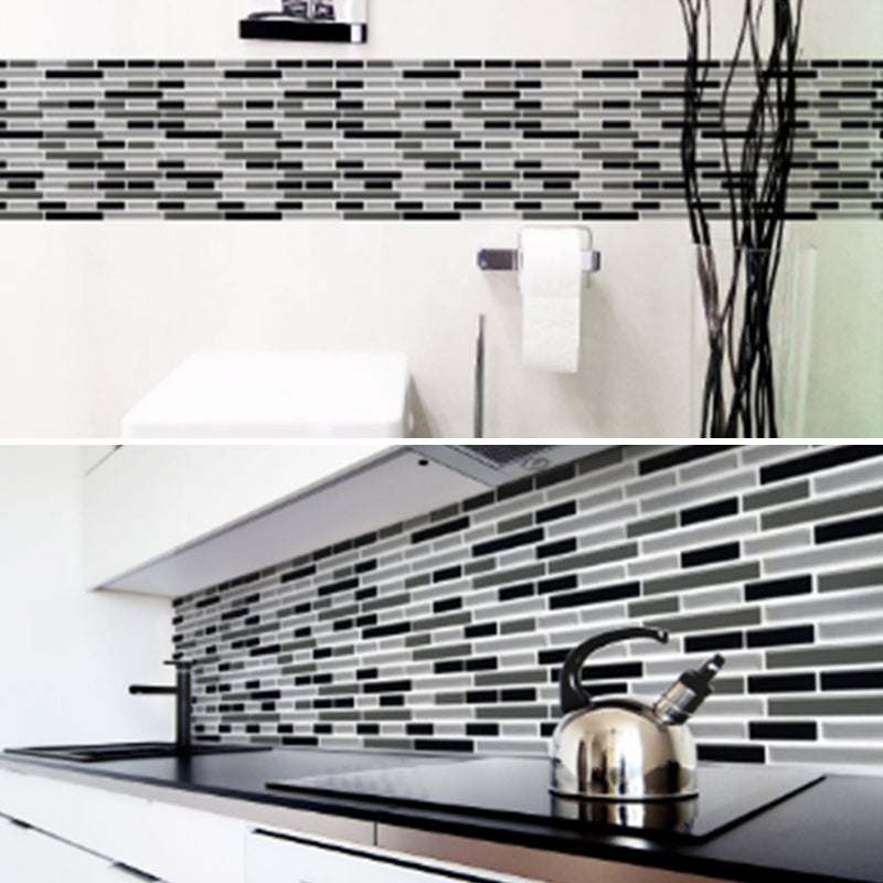 Peel and Stick Wall Tile PVC Rectangle Peel and Stick Subway Wall Tile for Kitchen