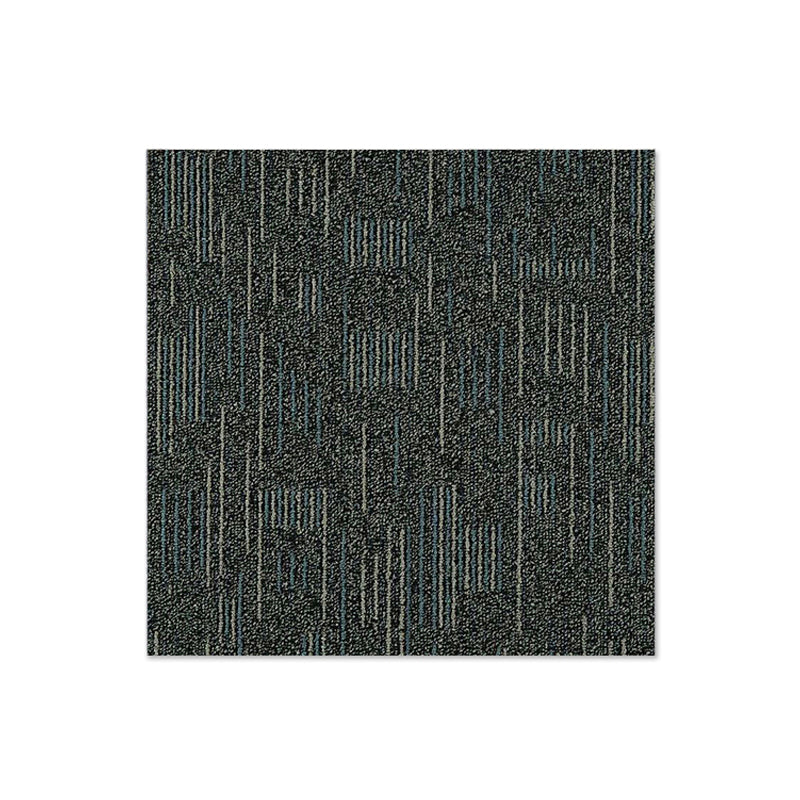 Carpet Tile Fade Resistant Non-Skid Striped Loose Lay Carpet Tile Living Room