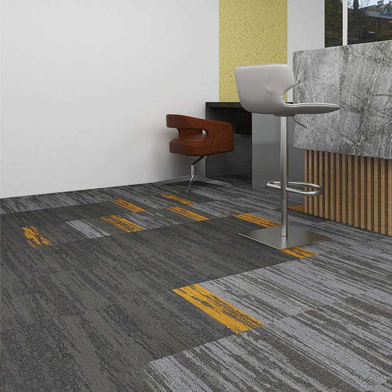 Carpet Tile Non-Skid Fade Resistant Gradient Loose Lay Carpet Tiles Bedroom