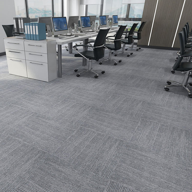 Carpet Tile Non-Skid Fade Resistant Solid Color Loose Lay Carpet Tiles Living Room