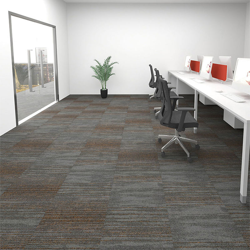 Carpet Tile Non-Skid Fade Resistant Solid Color Loose Lay Carpet Tiles Bedroom