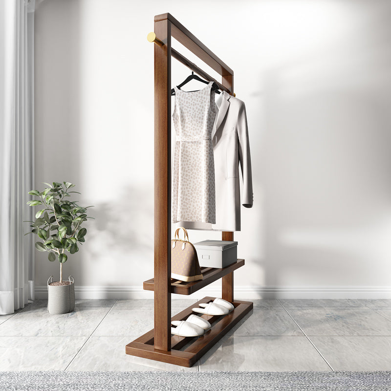 Wooden Coat Hanger Traditional Style Simple Home Floor Coat Rack