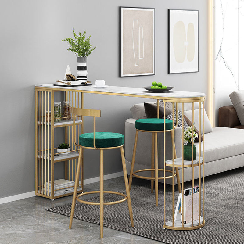 Modern Bistro Bar Table Storage Sintered Stone Bar Table for Living Room